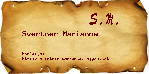Svertner Marianna névjegykártya