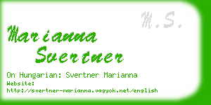 marianna svertner business card